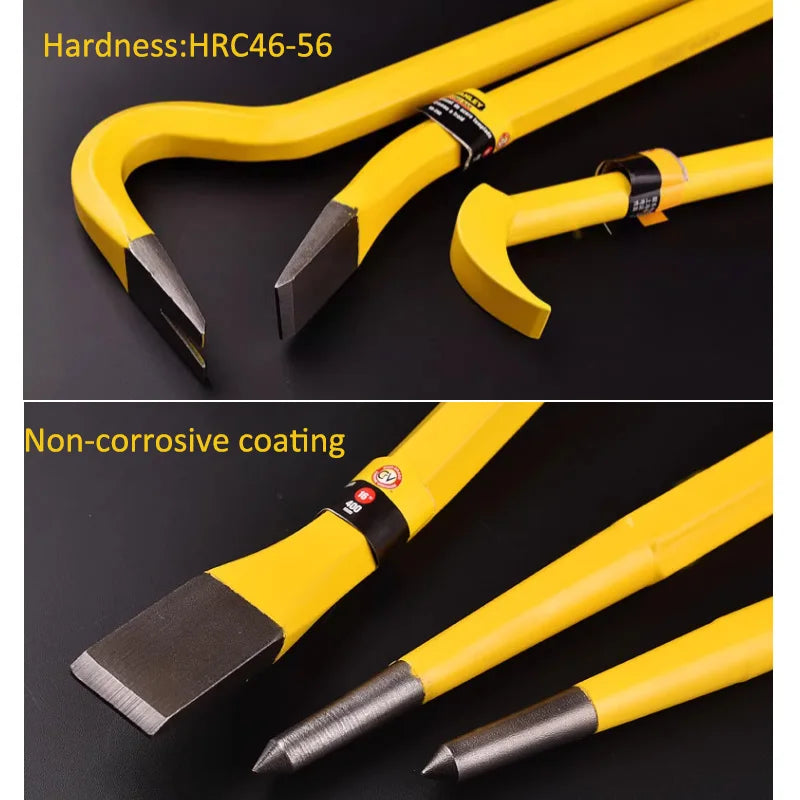 Barreta curva Stanley 24" – Palanca acero forjado ergonómica