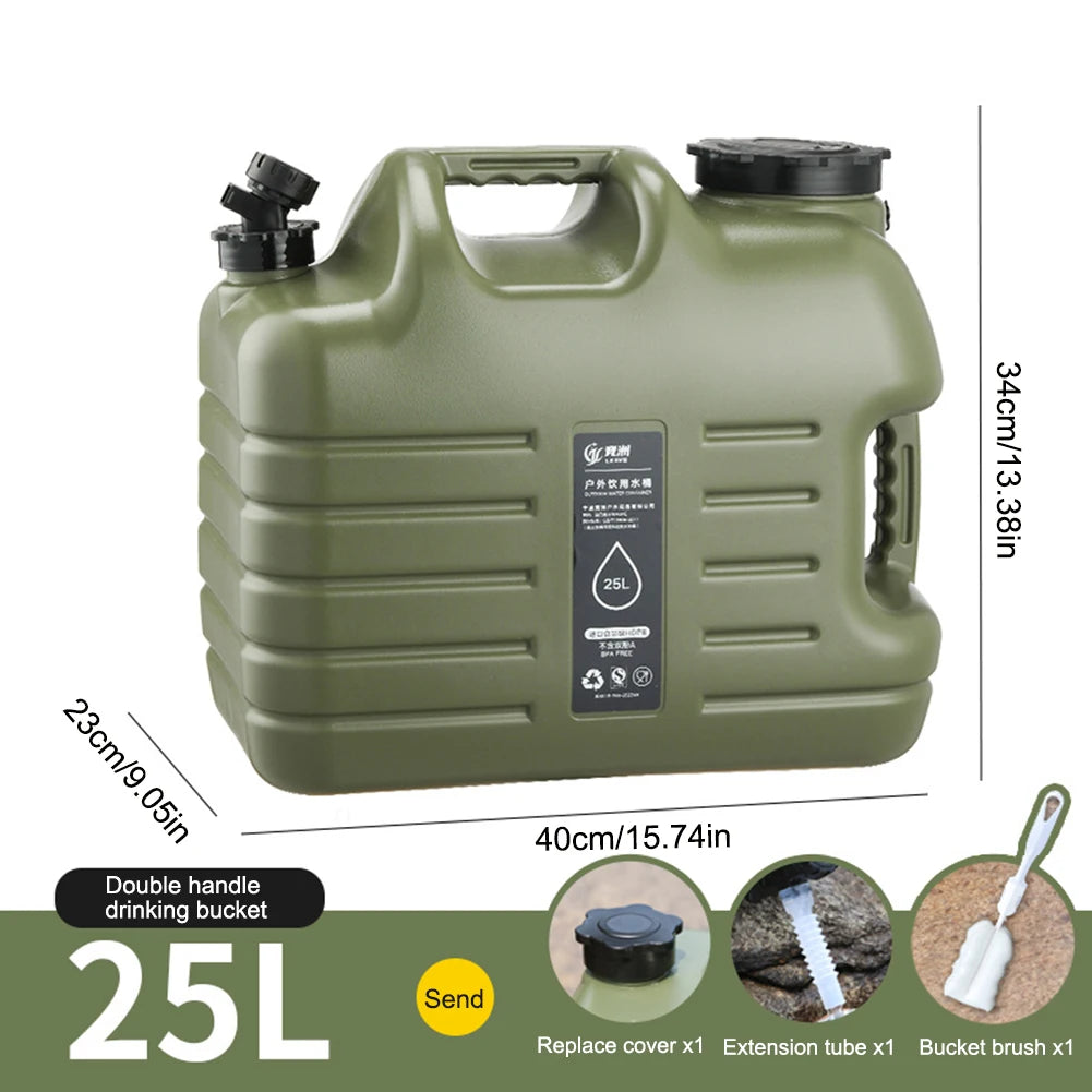 Bidón agua portátil rígido con grifo (5L, 11L, 12L, 18,5L, 25L) - PEVA – (libre de BPA y ftalatos) Outdoor