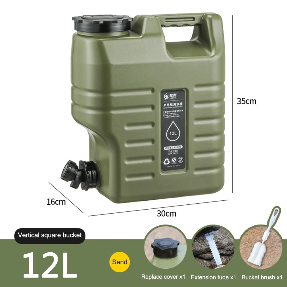 Bidón agua portátil rígido con grifo (5L, 11L, 12L, 18,5L, 25L) - PEVA – (libre de BPA y ftalatos) Outdoor