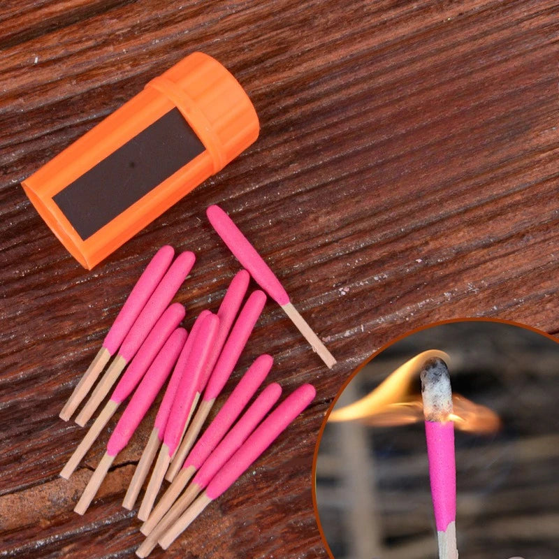 Cerillas impermeables 20 uds – Resistentes al viento supervivencia.