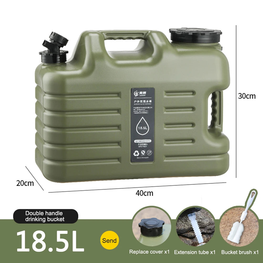 Bidón agua portátil rígido con grifo (5L, 11L, 12L, 18,5L, 25L) - PEVA – (libre de BPA y ftalatos) Outdoor