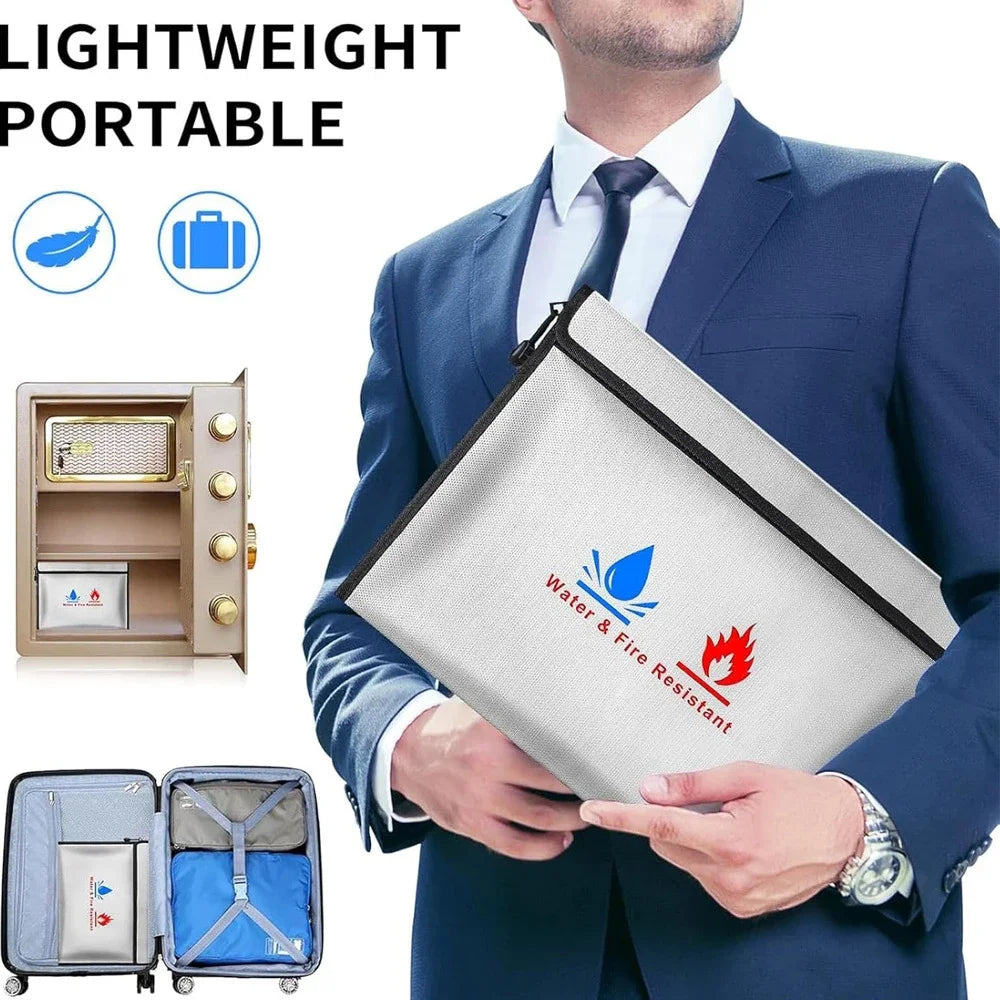 Bolsa ignífuga documentos – Impermeable antifuego certificados y dinero