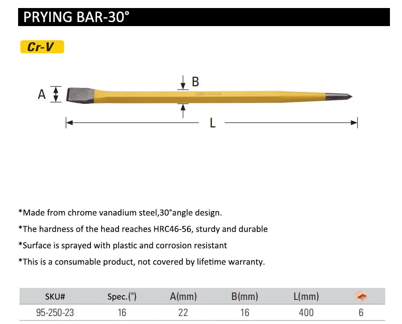 Barreta curva Stanley 24" – Palanca acero forjado ergonómica