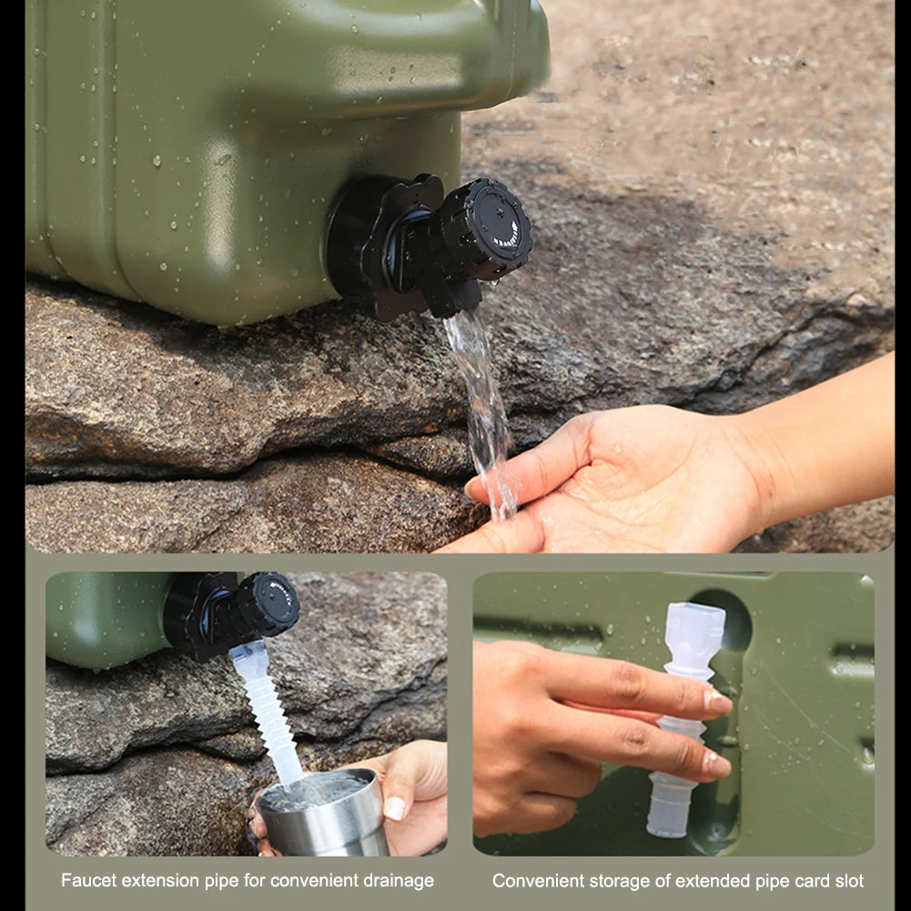 Bidón agua portátil rígido con grifo (5L, 11L, 12L, 18,5L, 25L) - PEVA – (libre de BPA y ftalatos) Outdoor