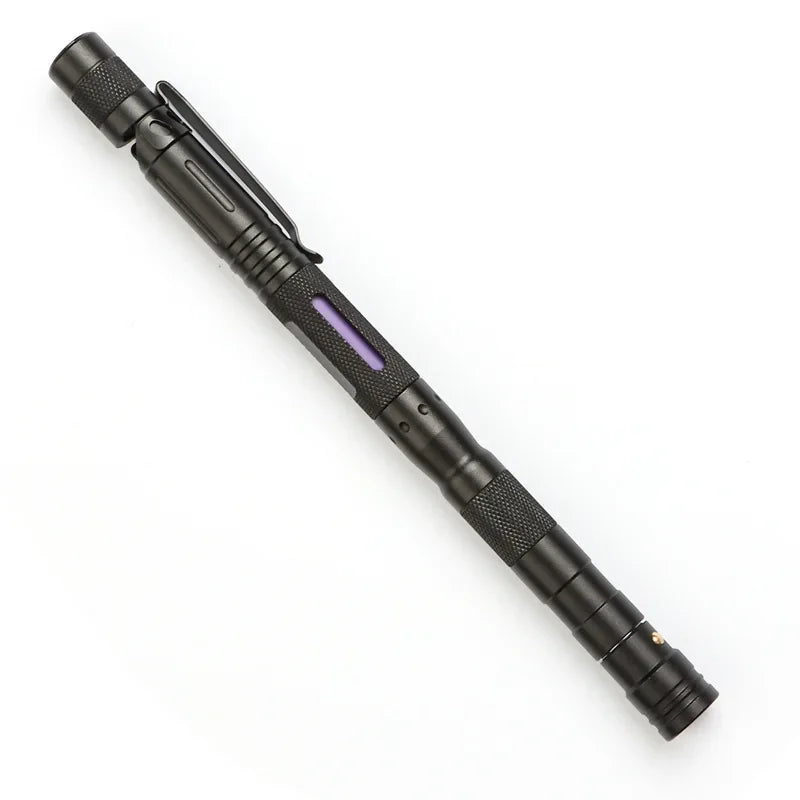 Bolígrafo táctico EDC aluminio – Brújula, punta defensa y barra escape