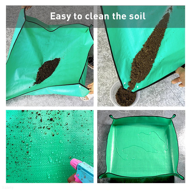 Alfombrilla jardín plegable – Impermeable para trasplantes y poda