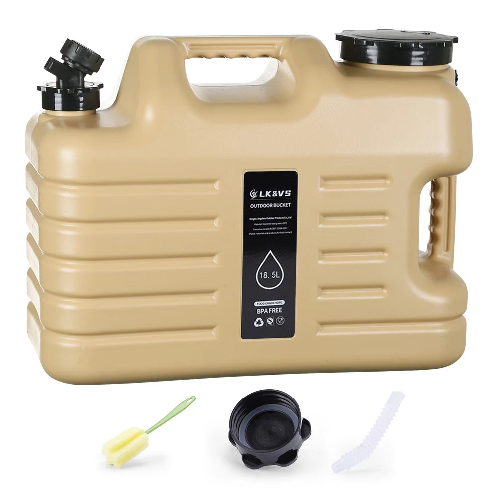 Bidón agua portátil rígido con grifo (5L, 11L, 12L, 18,5L, 25L) - PEVA – (libre de BPA y ftalatos) Outdoor