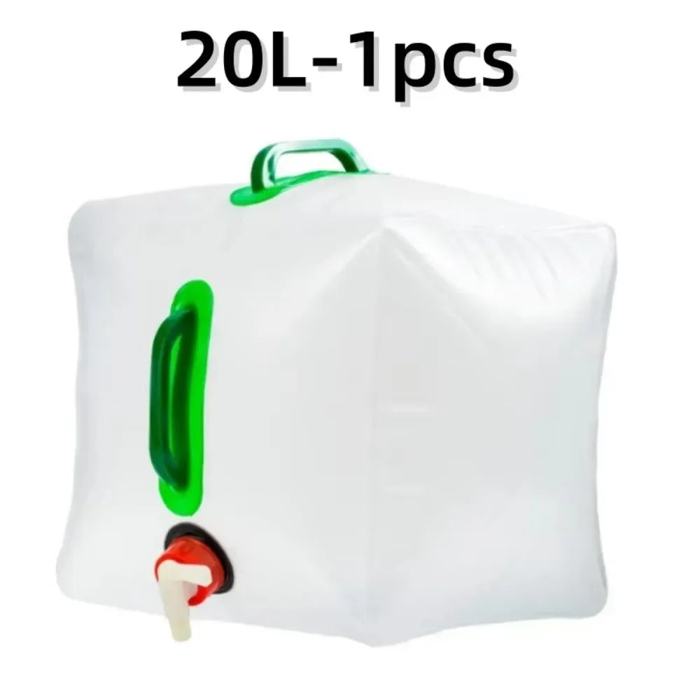 Bolsa de  agua plegable 20L – Asa reforzada, camping y exteriores