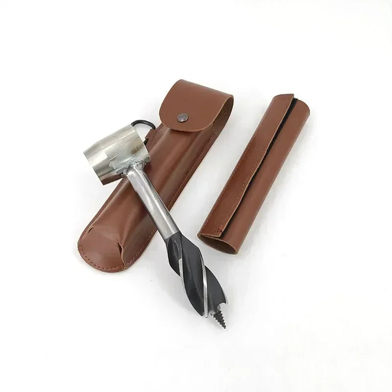 Barrena manual supervivencia – Herramienta taladro bushcraft camping