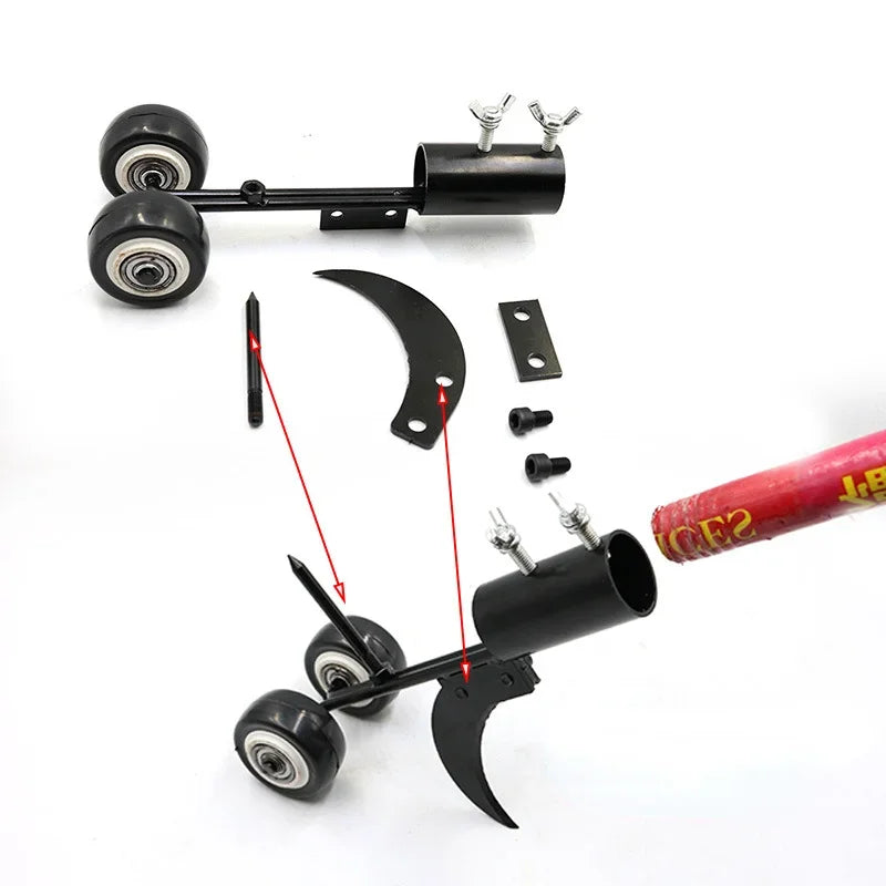 Desmalezadora ergonómica – Para ranuras y césped, sin agacharse